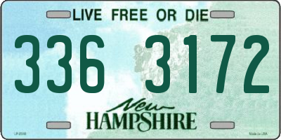 NH license plate 3363172