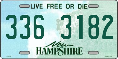 NH license plate 3363182