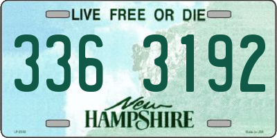 NH license plate 3363192
