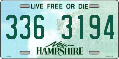 NH license plate 3363194