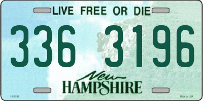 NH license plate 3363196