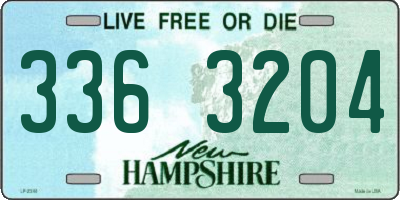 NH license plate 3363204