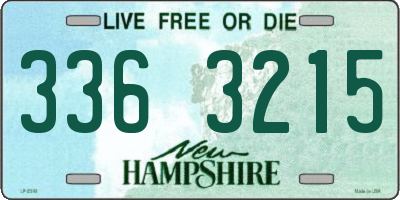 NH license plate 3363215