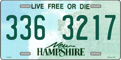 NH license plate 3363217
