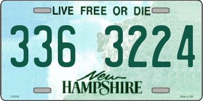 NH license plate 3363224
