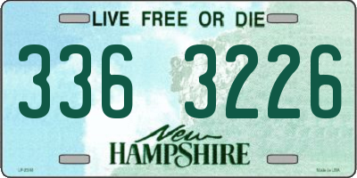 NH license plate 3363226