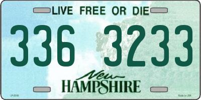 NH license plate 3363233
