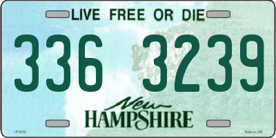 NH license plate 3363239