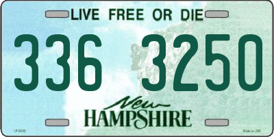 NH license plate 3363250