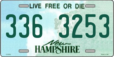 NH license plate 3363253