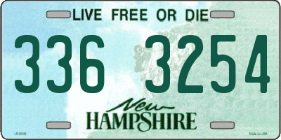 NH license plate 3363254