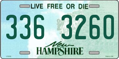 NH license plate 3363260