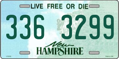 NH license plate 3363299