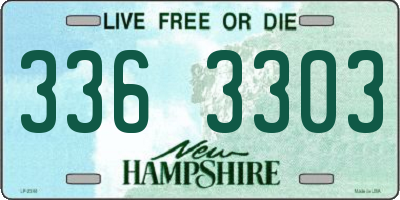 NH license plate 3363303