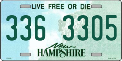 NH license plate 3363305