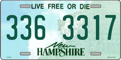 NH license plate 3363317
