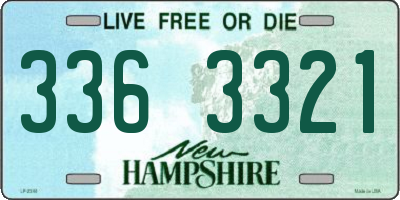 NH license plate 3363321