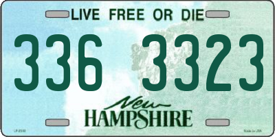 NH license plate 3363323