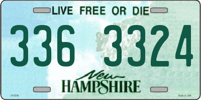 NH license plate 3363324