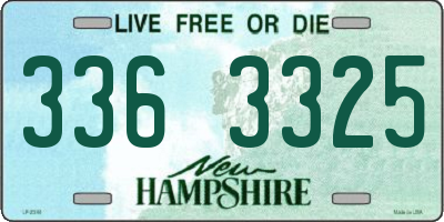 NH license plate 3363325