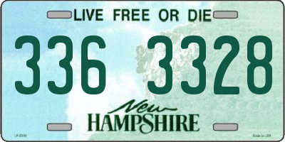 NH license plate 3363328