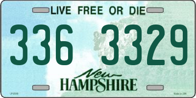NH license plate 3363329
