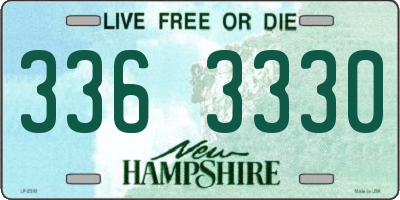 NH license plate 3363330