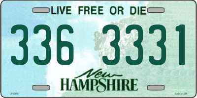 NH license plate 3363331