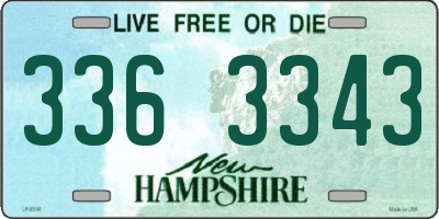 NH license plate 3363343