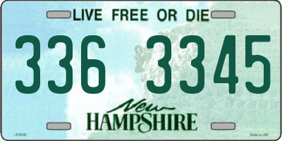 NH license plate 3363345