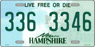 NH license plate 3363346