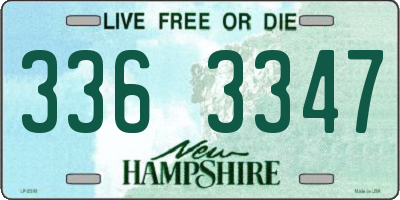 NH license plate 3363347