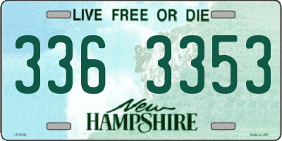 NH license plate 3363353