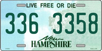 NH license plate 3363358