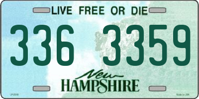 NH license plate 3363359