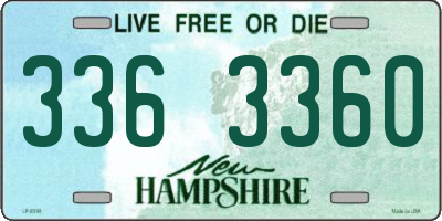 NH license plate 3363360