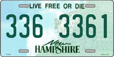 NH license plate 3363361