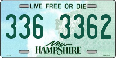 NH license plate 3363362