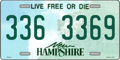 NH license plate 3363369