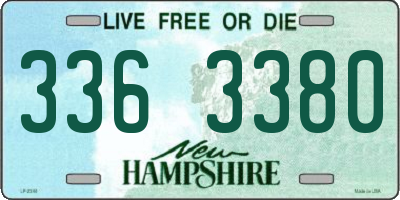 NH license plate 3363380