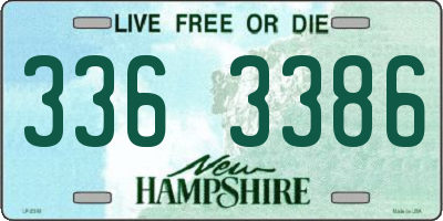 NH license plate 3363386