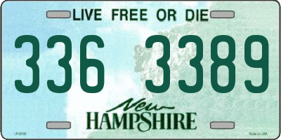 NH license plate 3363389