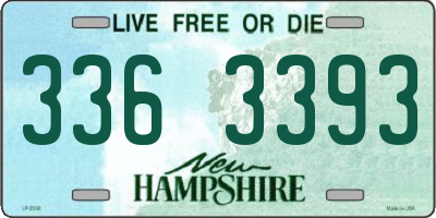 NH license plate 3363393