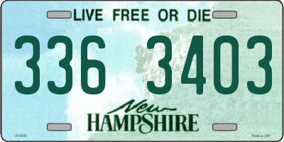 NH license plate 3363403