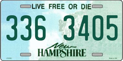 NH license plate 3363405