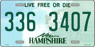 NH license plate 3363407
