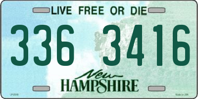 NH license plate 3363416