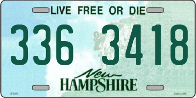 NH license plate 3363418
