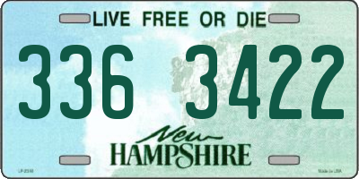 NH license plate 3363422