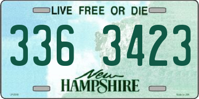 NH license plate 3363423